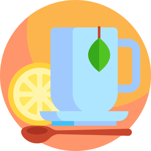 Tea herbal leaf food and restaurant icon