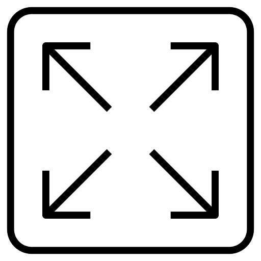 Full screen capacity arrows expanding icon