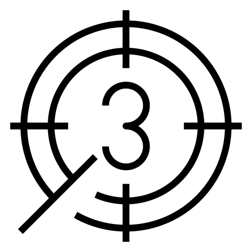 Countdown numbers time intro icon