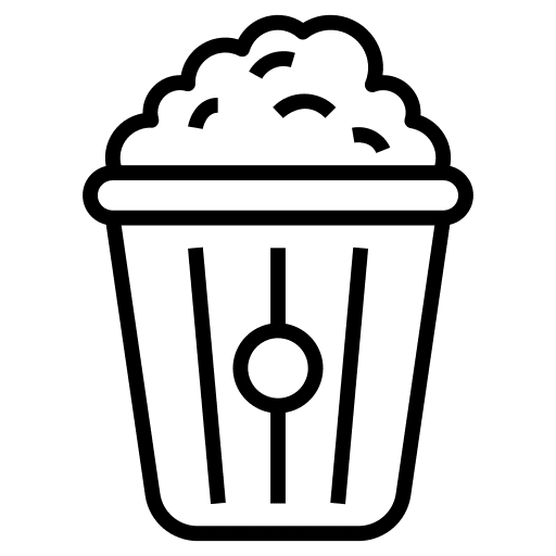 Popcorn salty cinema snack icon