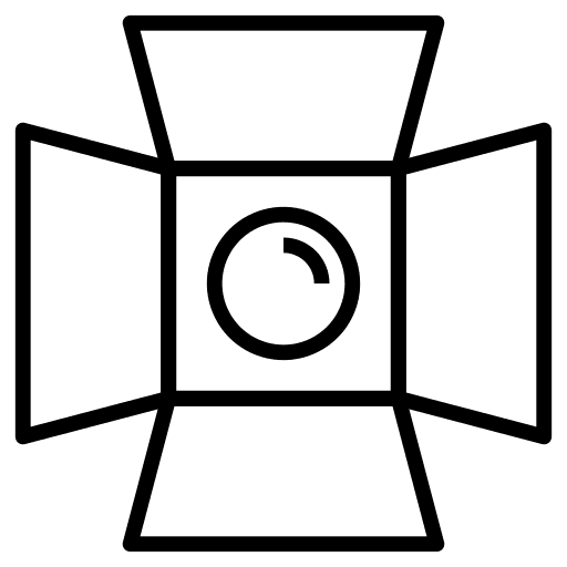Spotlight technology cinema spotlight icon