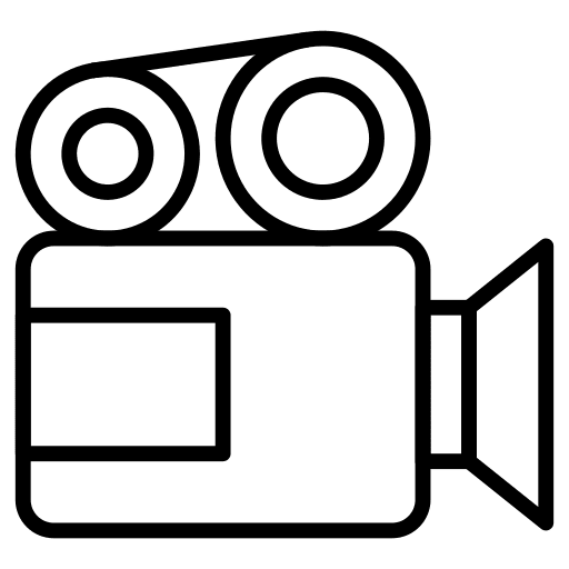 Video camera hobbies and free time movie cinema icon