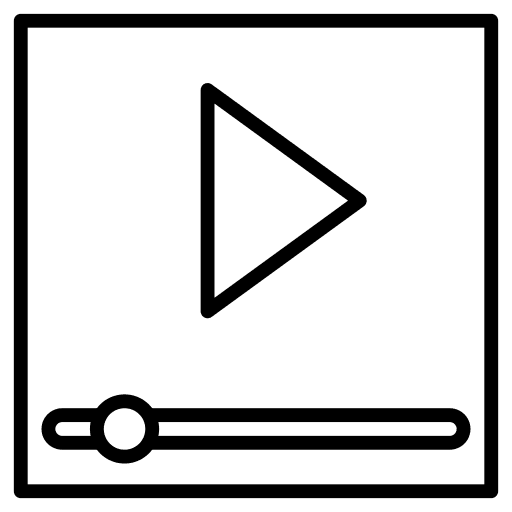 Video player movie multimedia option play button icon