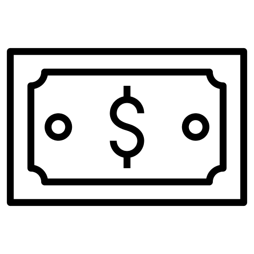 Banknote cash currency business and finance icon