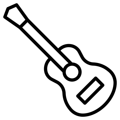 Guitar guitar music and multimedia electric guitar icon