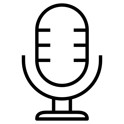 Microphone music and multimedia technology voice recording icon