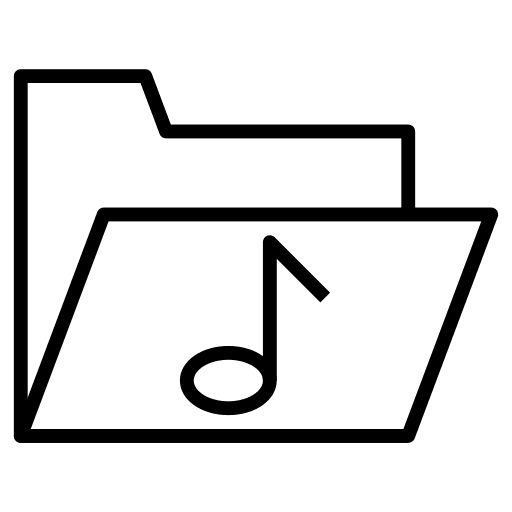 Music folder music folder files and folders musical note icon