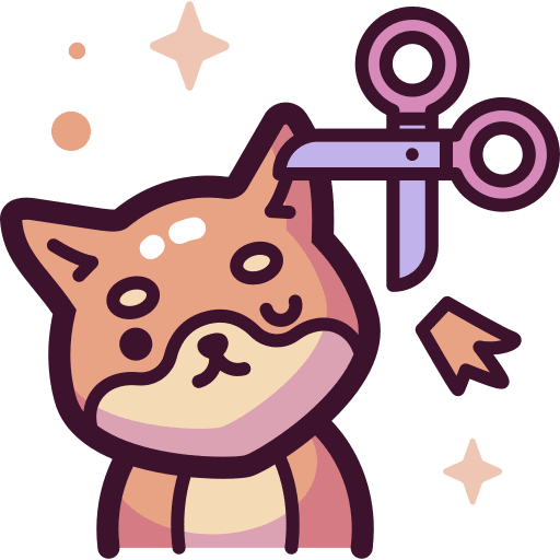 Pet grooming dog beauty hairstyle icon