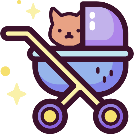 Stroller pushchair stroller animals icon