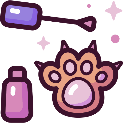 Nail polish paw pet grooming nail polish icon