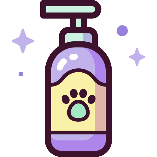 Pet shampoo hygiene pet shampoo pawprint icon