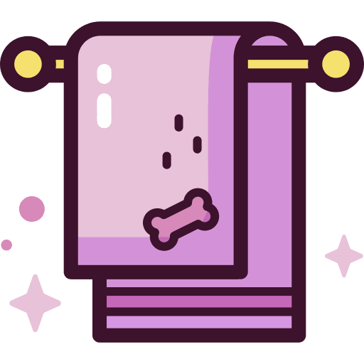 Towel grooming pet hairdresser icon