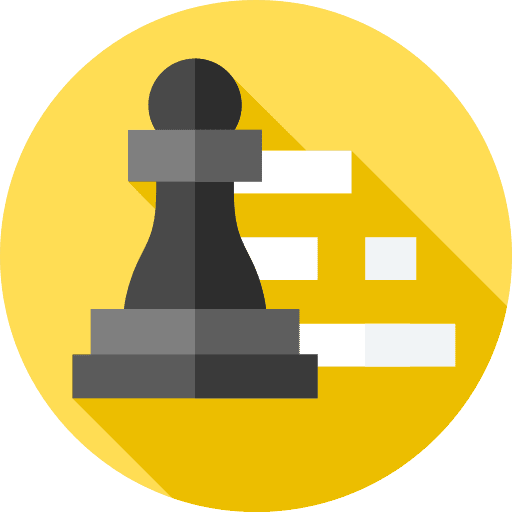 Chess piece move strategy hobbies and free time icon
