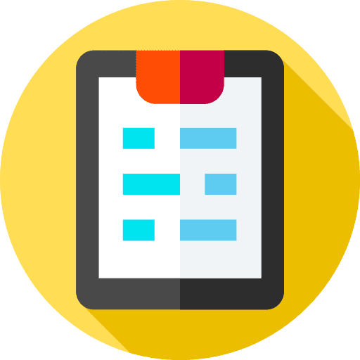 Clipboard record book files and folders register icon