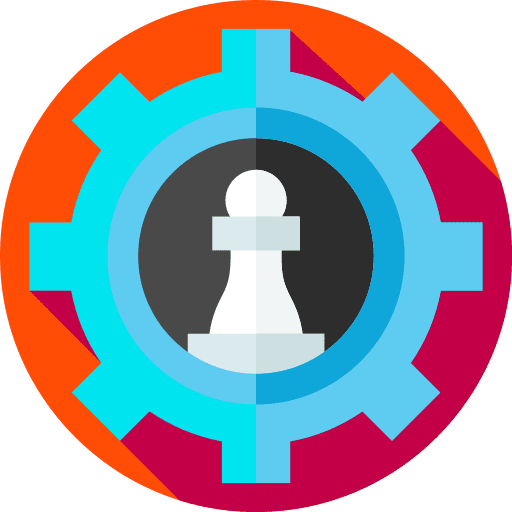 Chess game gear data strategy strategy icon