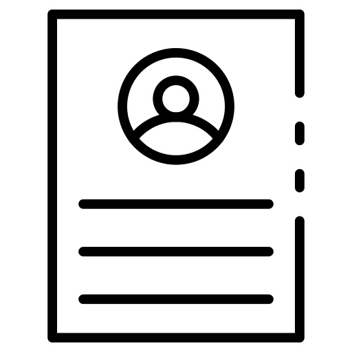 Portfolio cv application job profile icon