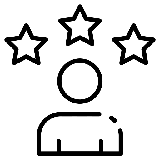 Rating review customer experience stick man icon