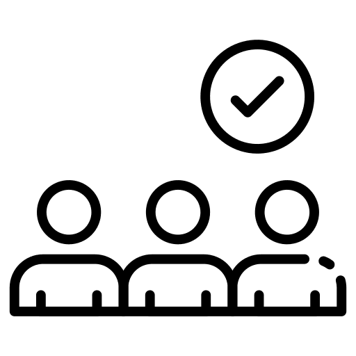 Team members verified approved icon
