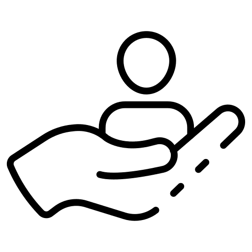 User man hand protection icon