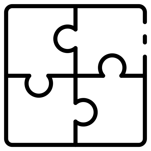 Puzzle creativity problem solving hobbies and free time icon