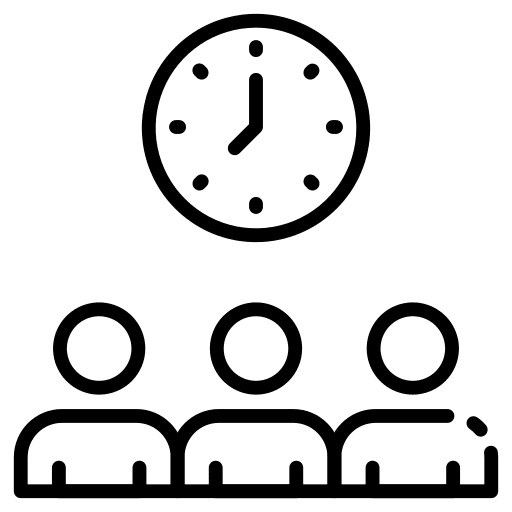 Time people clock group icon