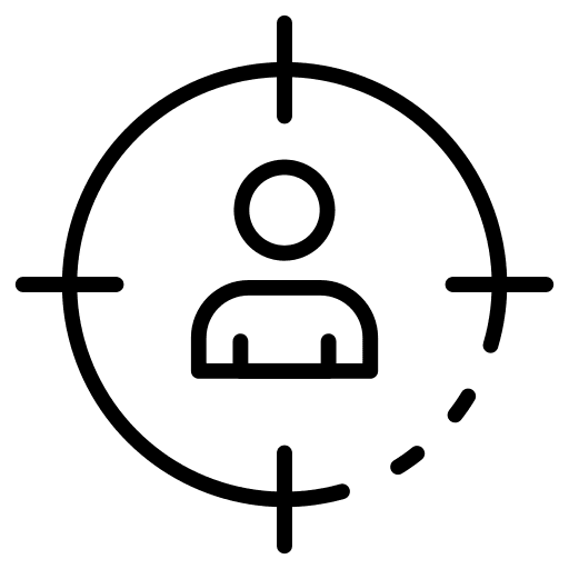 Aim goal target user icon