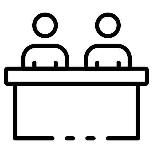 Conference discussion conference table icon