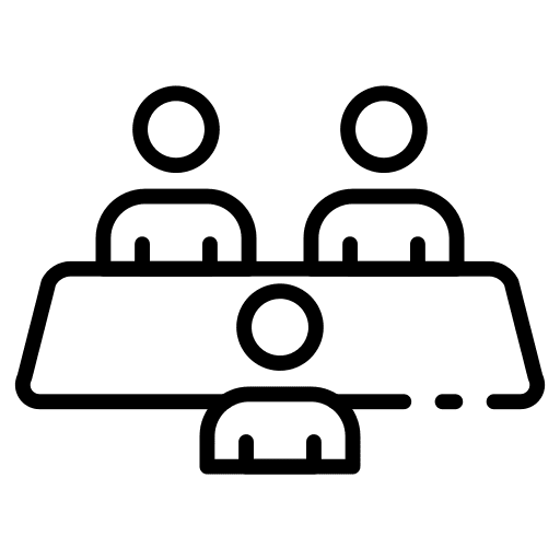 Job interview reunion meeting job interview icon