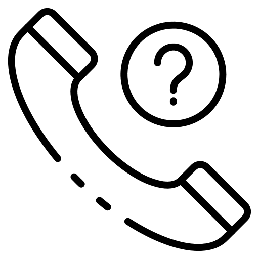 Phone call telephone question help icon