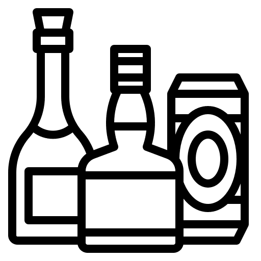 Whisky wine drinks beer icon