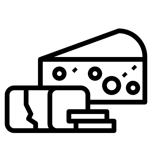 Cheese fat healthy food nutrition icon