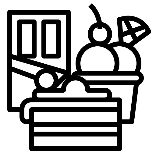 Dessert summertime food and restaurant food icon