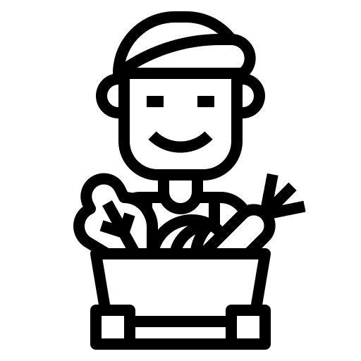 Delivery courier delivery take out man icon