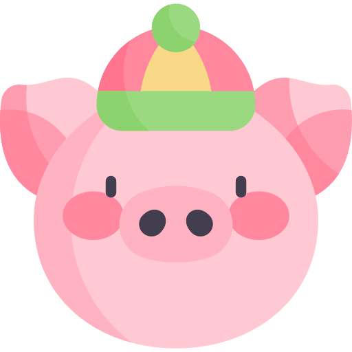 Pig character animals zodiac icon