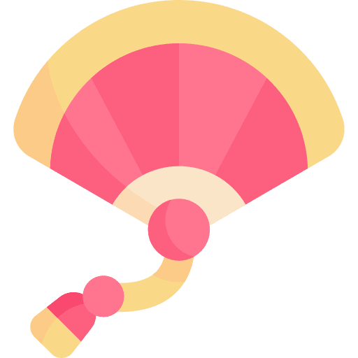 Fan celebration asian oriental icon