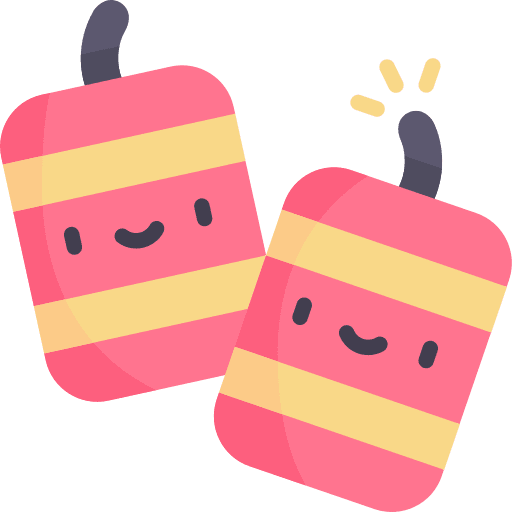 Fireworks new year celebration chinese new year icon