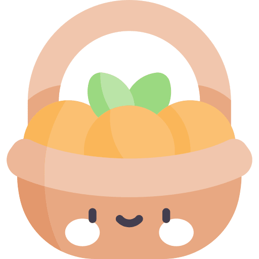 Tangerine asian basket asia icon