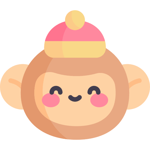 Monkey zodiac chinese character icon