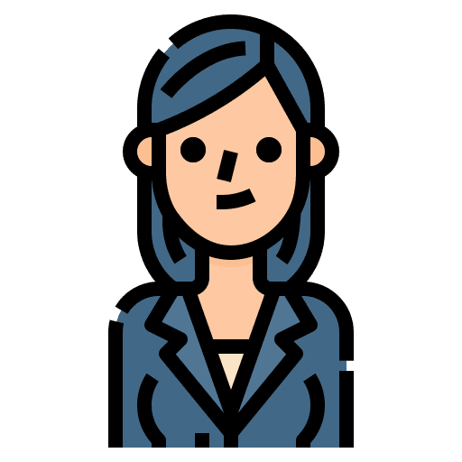 Business woman girl business person accounting icon