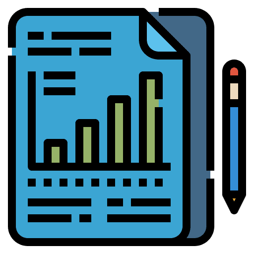 Diagram annual report statistics bar chart icon