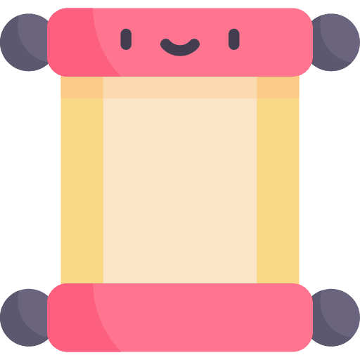 Scroll chinese writing papyrus icon