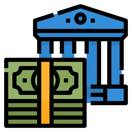 Bank business and finance investment profit icon