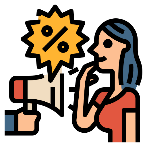 Customer advertising bullhorn promotion icon