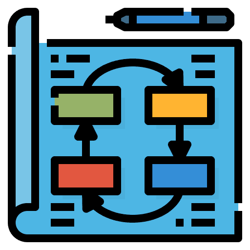 Flowchart strategy chart process icon