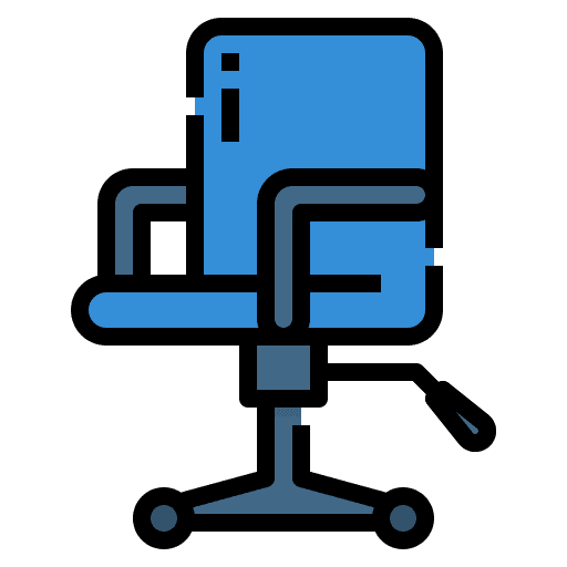 Office chair seat furniture and household office chair icon