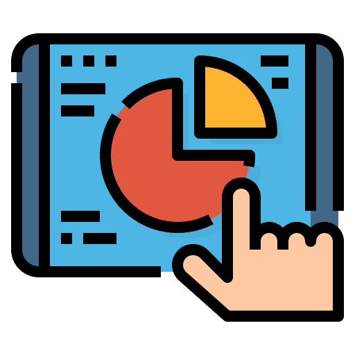 Pie chart business and finance success strategy icon