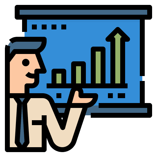 Presentation presentation statistics bar chart icon