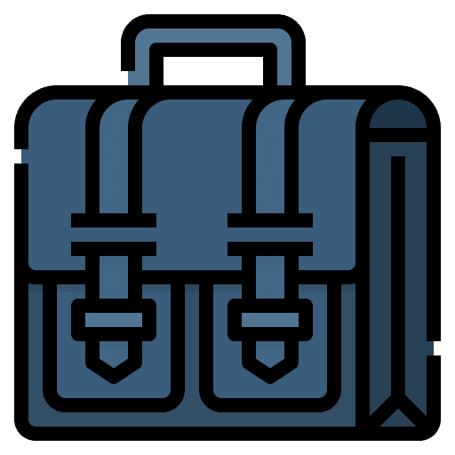 Briefcase leather briefcase bag icon