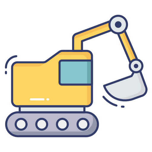 Crane truck industry construction and tools heavy machinery icon