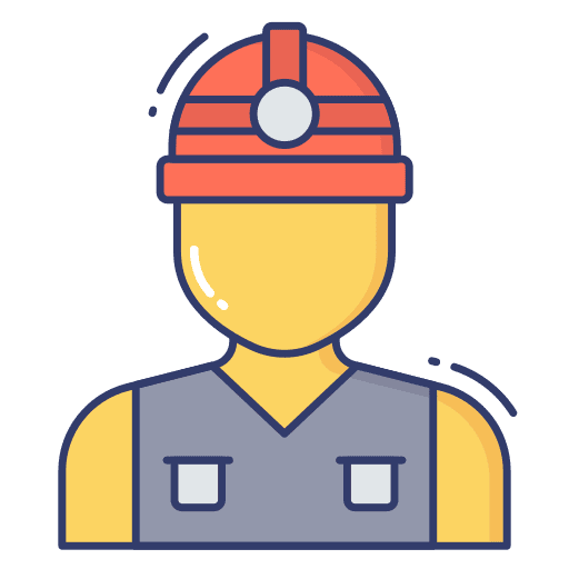Labor man job avatar helmet icon